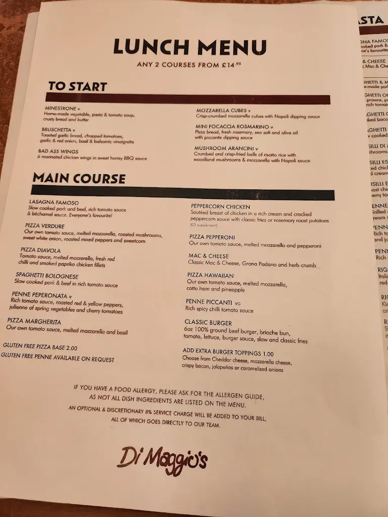 Menu_Di Maggio's East Kilbride_East Kilbride_image_1