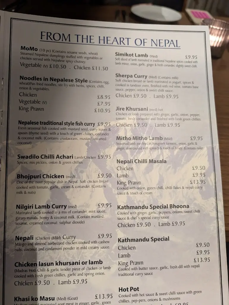 Menu_Kathmandu Fusion Restaurant_East Kilbride_immagine_4