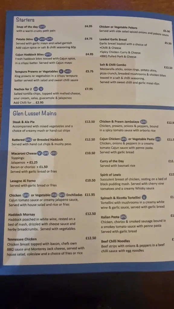 Menu_The Glen Lusset_Erskine_image_1