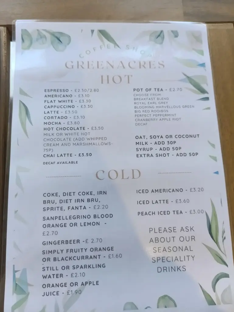 Menu_Greenacres Coffee Shop_Fochabers_image_2