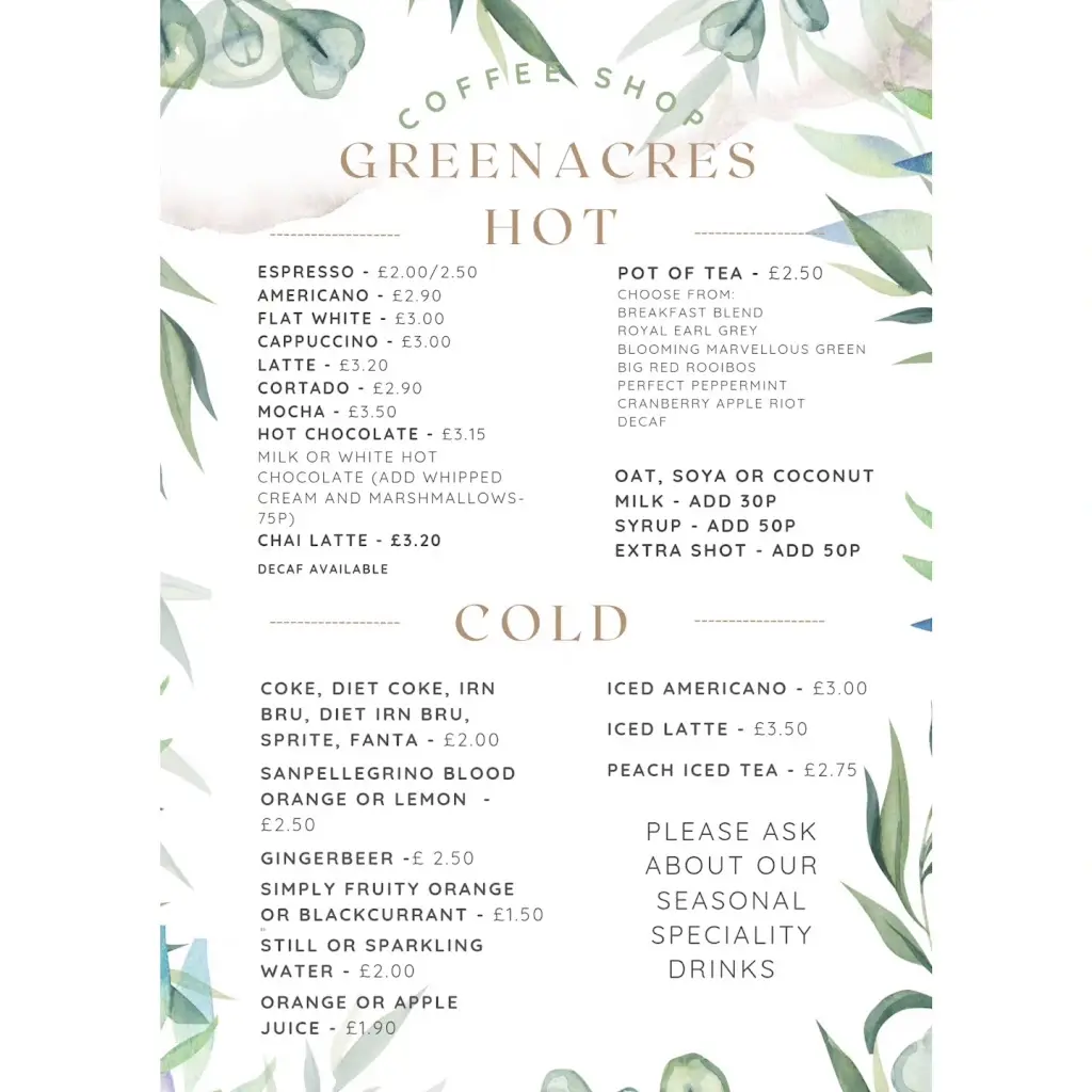 Menu_Greenacres Coffee Shop_Fochabers_image_4