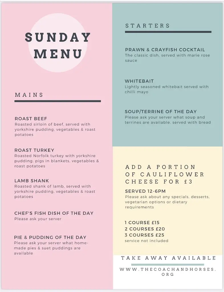 Menu_Coach & Horses_Billericay_image_4