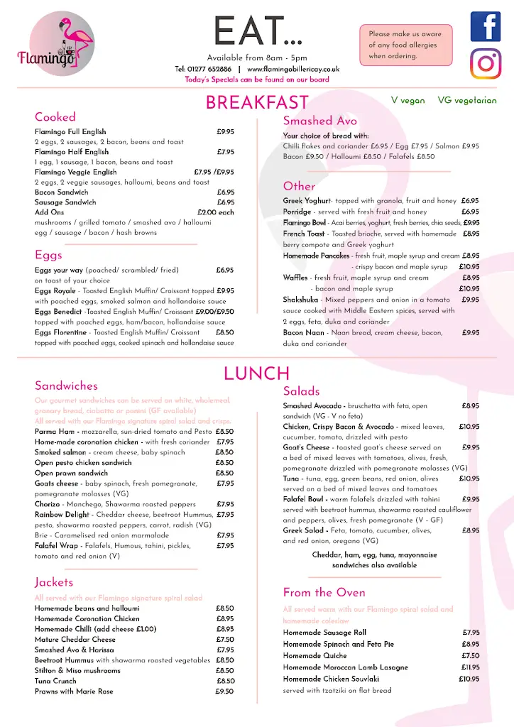 Menu_Flamingo Billericay_Billericay_image_2