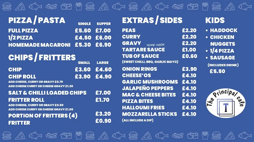 Menu_The principal cafe_Galston_image_1