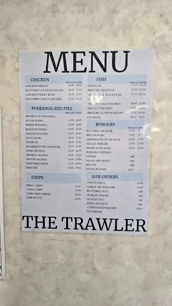 Menu_The Trawler Fish & Chips_Golspie_immagine_1