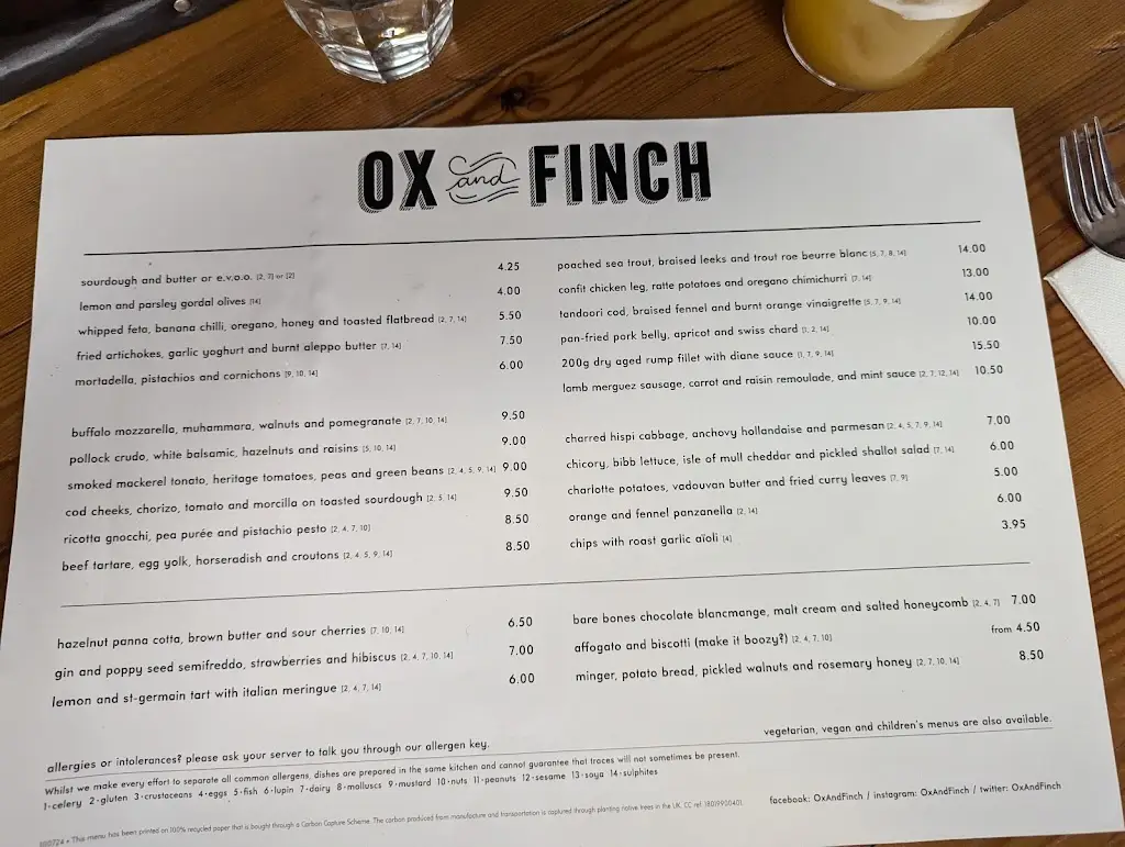 Menu_Ox and Finch_Glasgow City_image_1