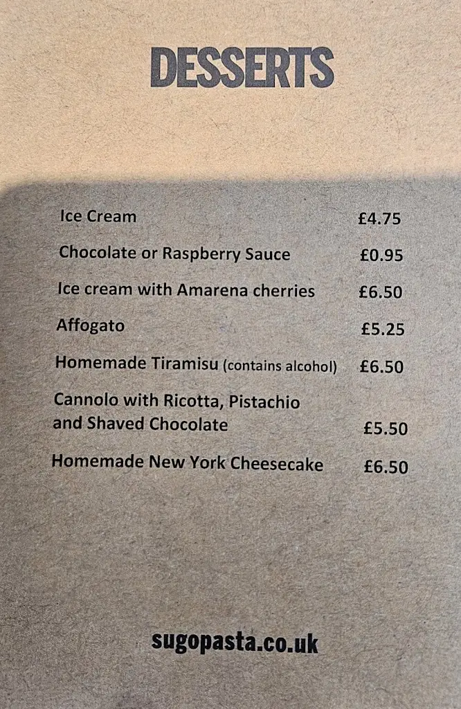 Menu_Sugo Pasta_Glasgow City_image_3