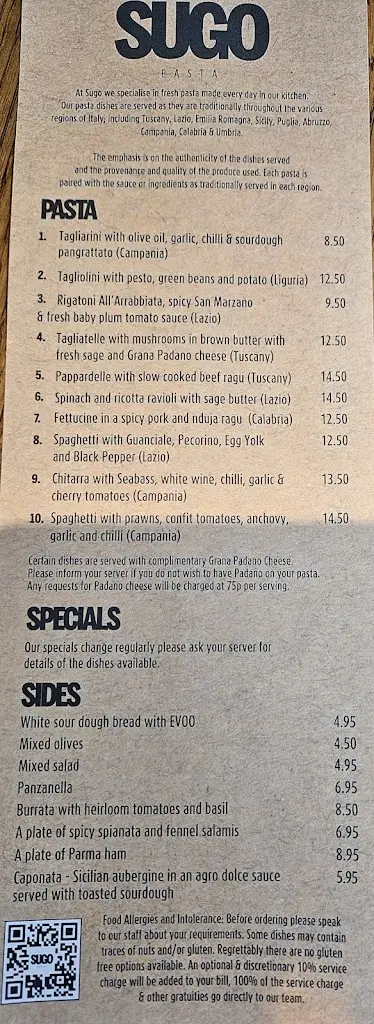 Menu_Sugo Pasta_Glasgow City_image_4