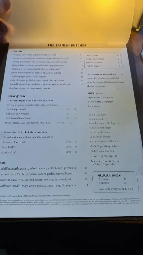Menu_The Spanish Butcher Glasgow_Glasgow City_image_3