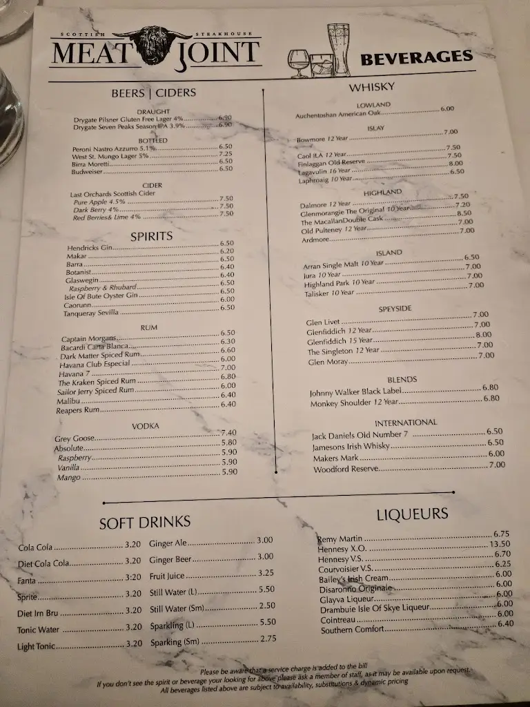 Menu_Meat Joint Scottish Steakhouse_Glasgow City_immagine_1