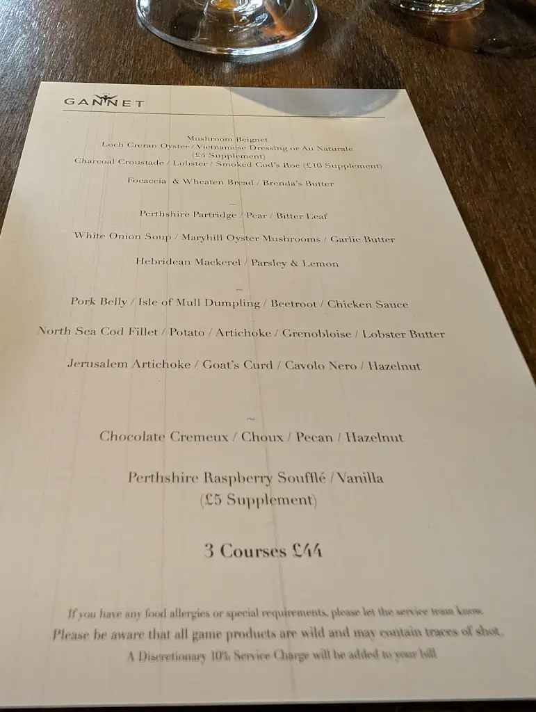 Menu_The Gannet_Glasgow City_image_2