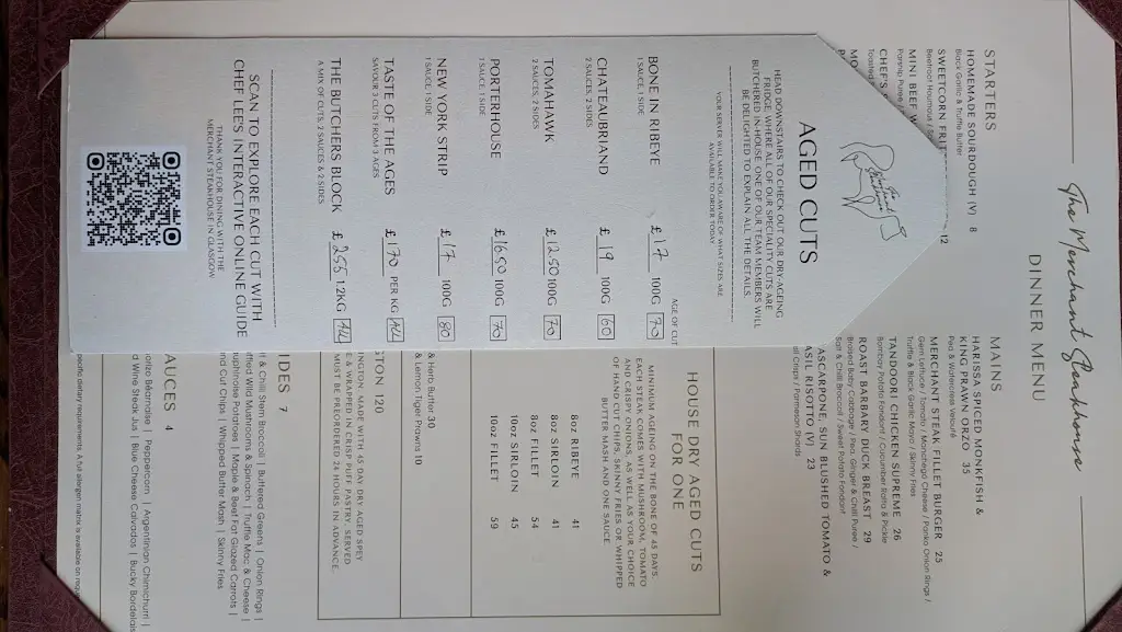 Menu_The Merchant Steakhouse_Glasgow_immagine_3