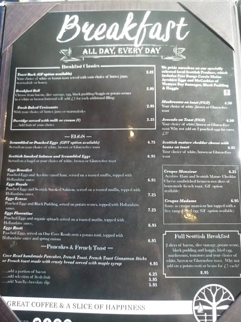 Menü_The Cove_Gourock_Bild_4