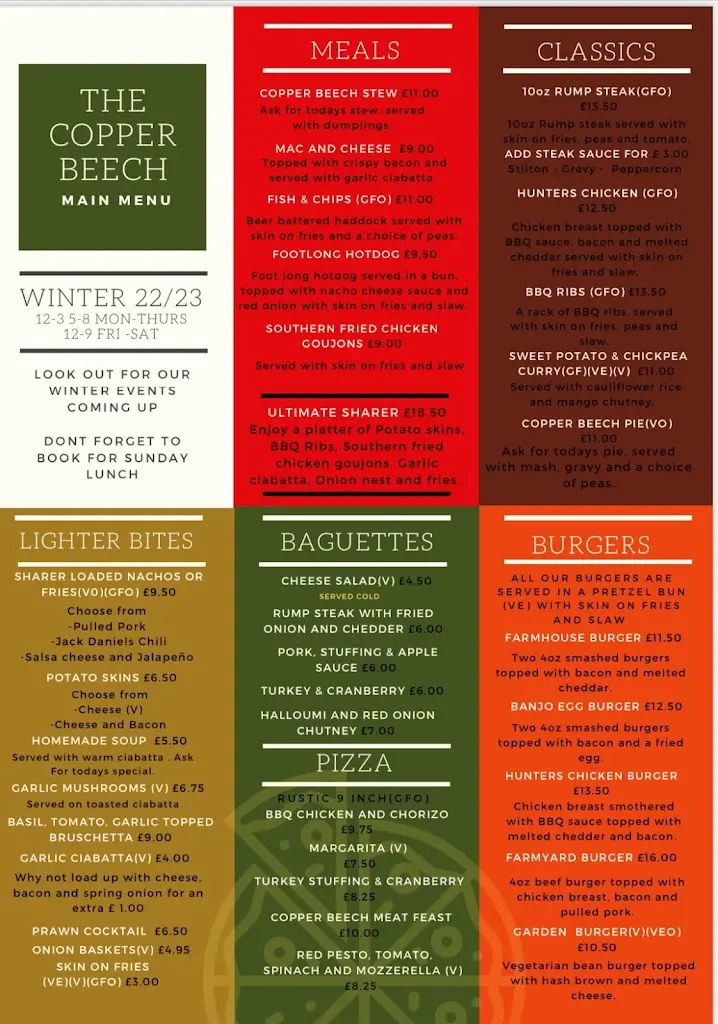 Menu_Copper Beech_Bilsthorpe_image_2