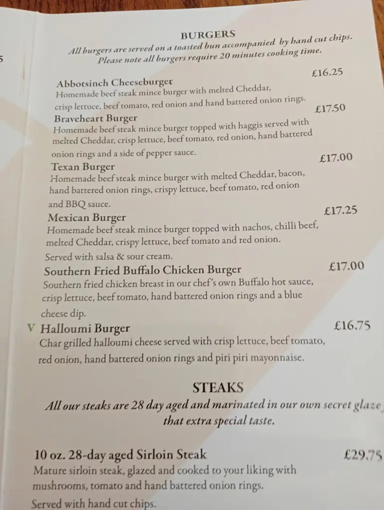 Menu_The Abbotsinch_Grangemouth_image_1
