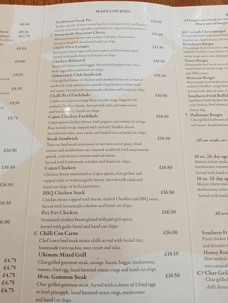 Menu_The Abbotsinch_Grangemouth_image_2