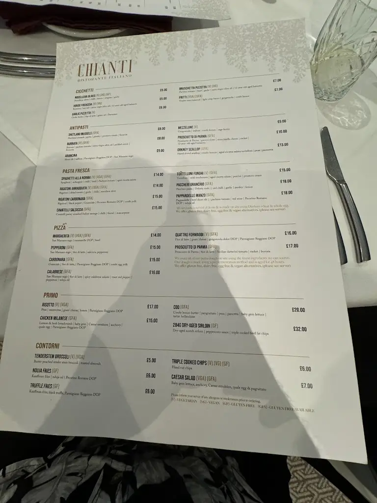 Menu_Chianti Restaurant_Grangemouth_immagine_3
