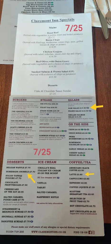 Menu_Claremont Inn_Grangemouth_image_4