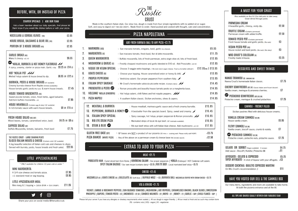 Menu_The Rustic Crust_Bilsthorpe_image_1