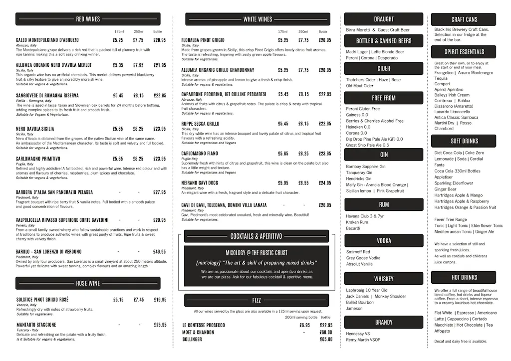 Menu_The Rustic Crust_Bilsthorpe_image_2