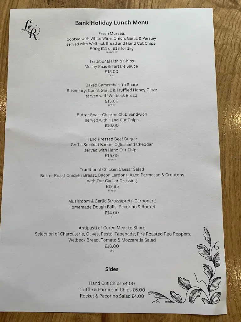 Menu_The Lansbury Restaurant_Bilsthorpe_image_1