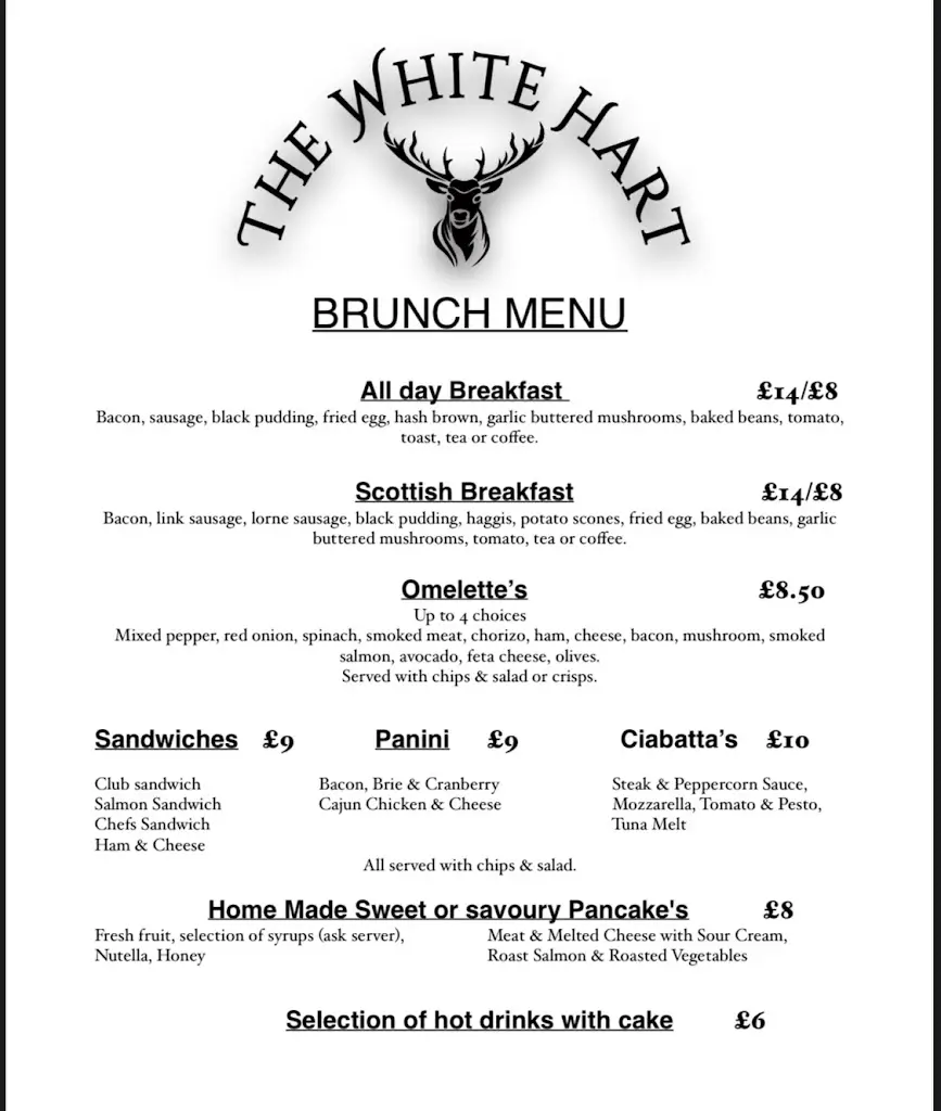 Menu_The White Hart Restaurant & Newmarket Bar_Forres_immagine_1