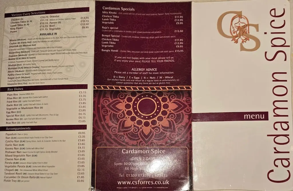 Menu_Cardamon Spice_Forres_image_2