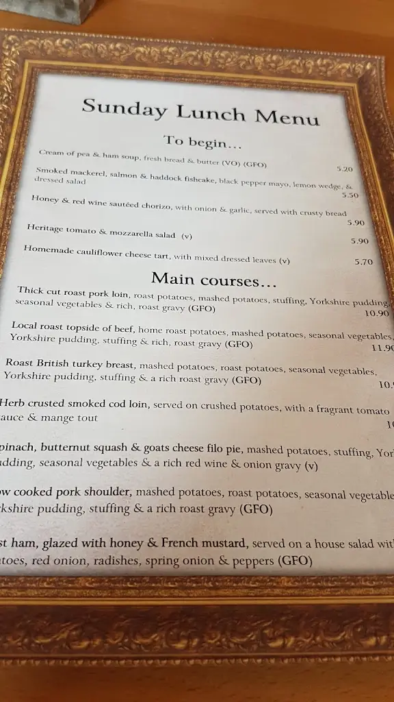 Menu_The Lion at Farnsfield_Bilsthorpe_image_3