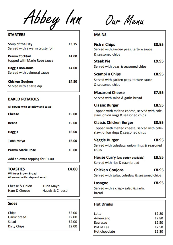 Menu_The Abbey Inn_Forres_image_4