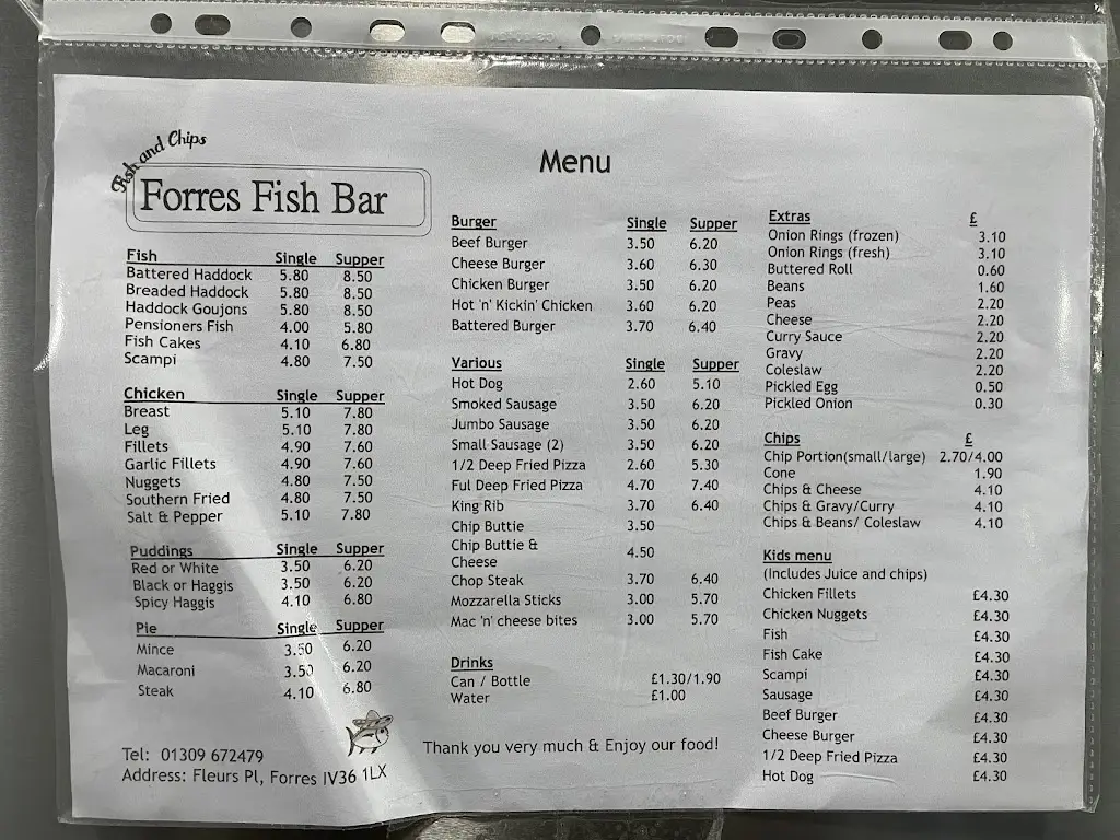 Menu_The Forres Fish Bar_Forres_image_1