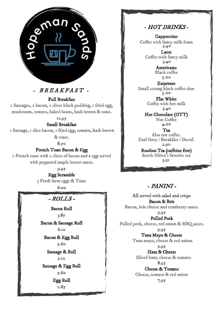 Menu_Hopeman Sands Cafe_Hopeman_image_1