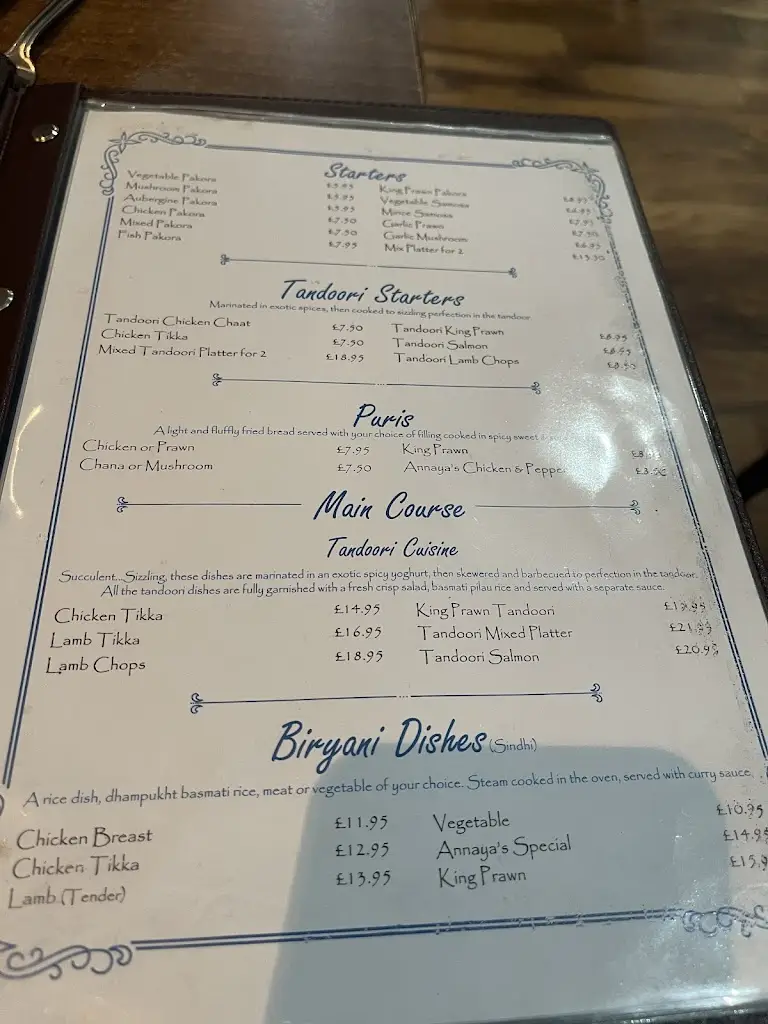 Menu_Annaya's Indian - Helensburgh_Helensburgh_immagine_1