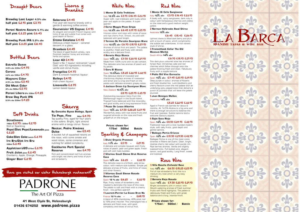 Menu_La Barca Spanish Tapas & Wine Bar_Helensburgh_image_1
