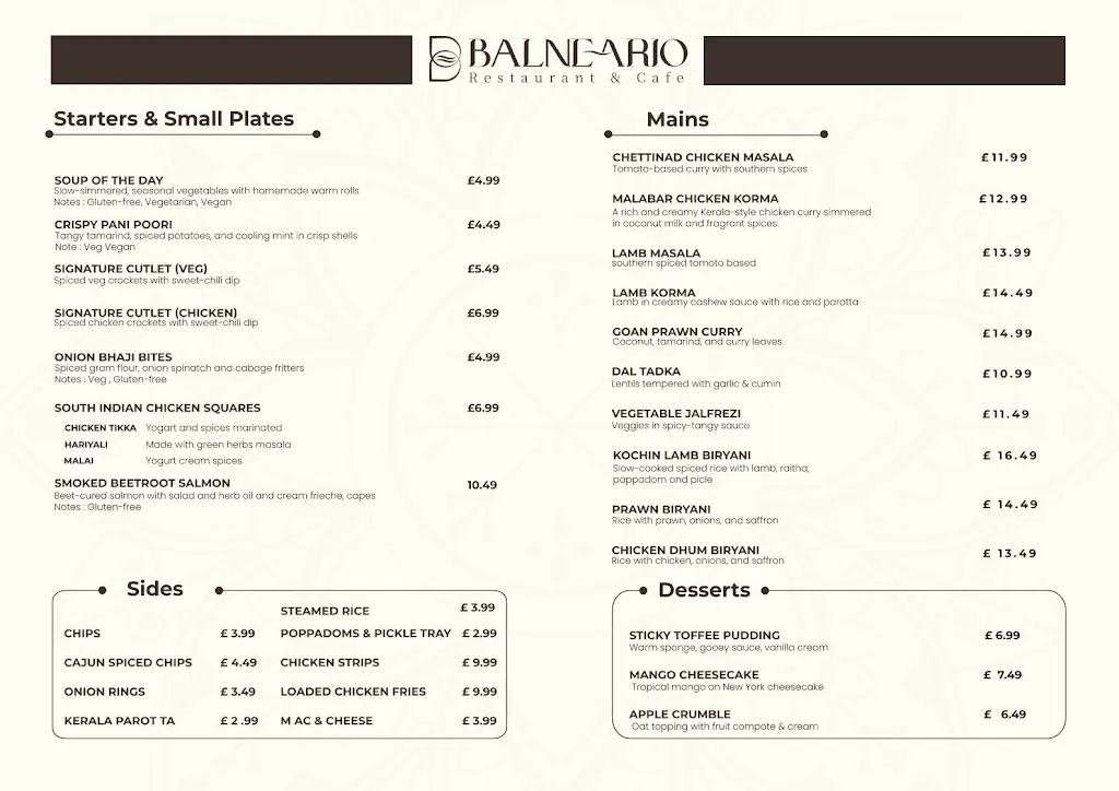 Menu_Balneario Restaurant and Cafe_Helensburgh_image_1