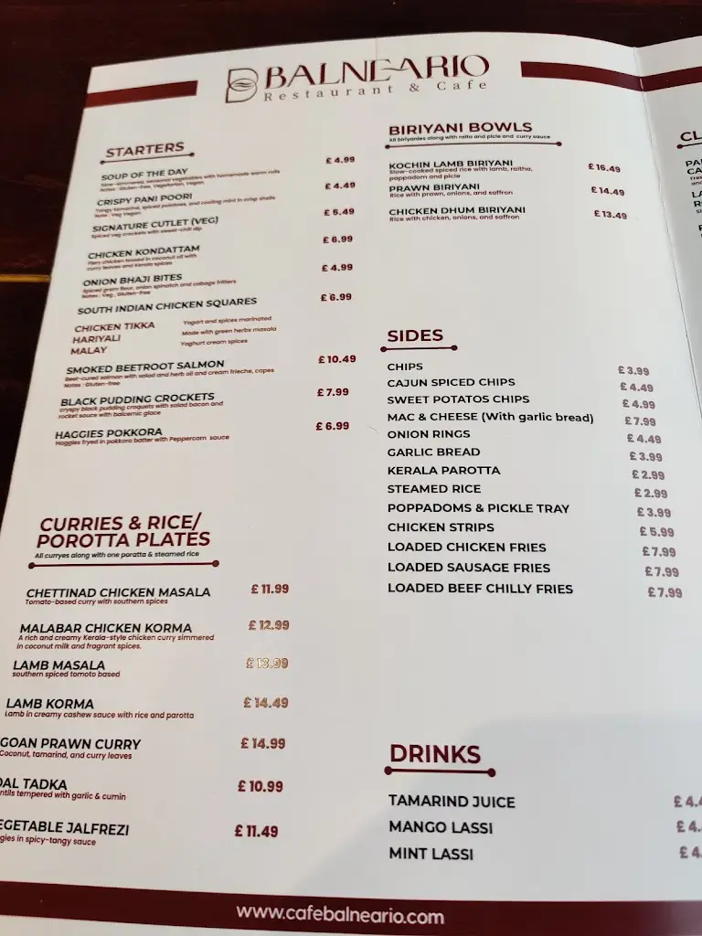 Menu_Balneario Restaurant and Cafe_Helensburgh_image_2