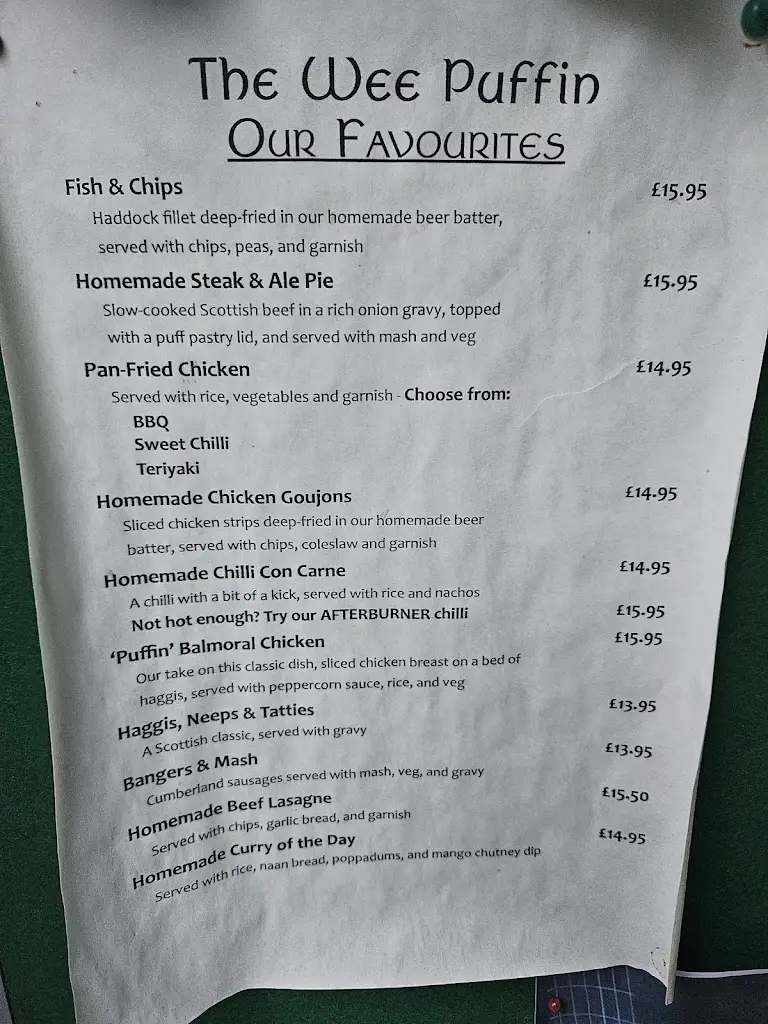 Menu_The Wee Puffin_Grantown on Spey_immagine_3