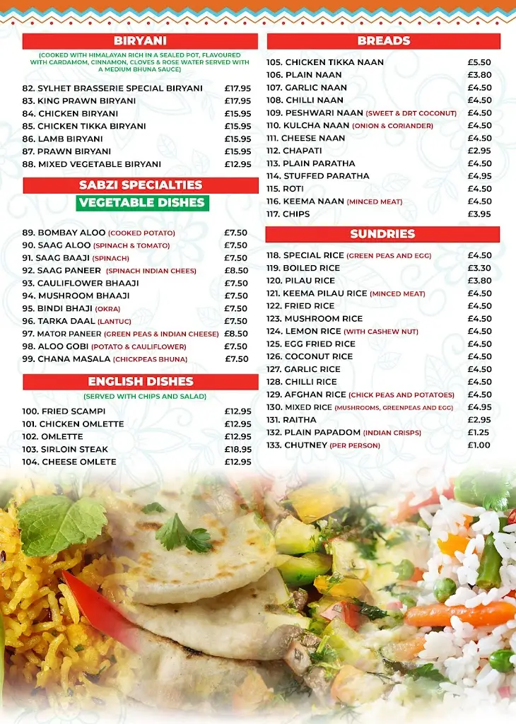 Menu_Sylhet Brasserie_Grantown on Spey_image_1