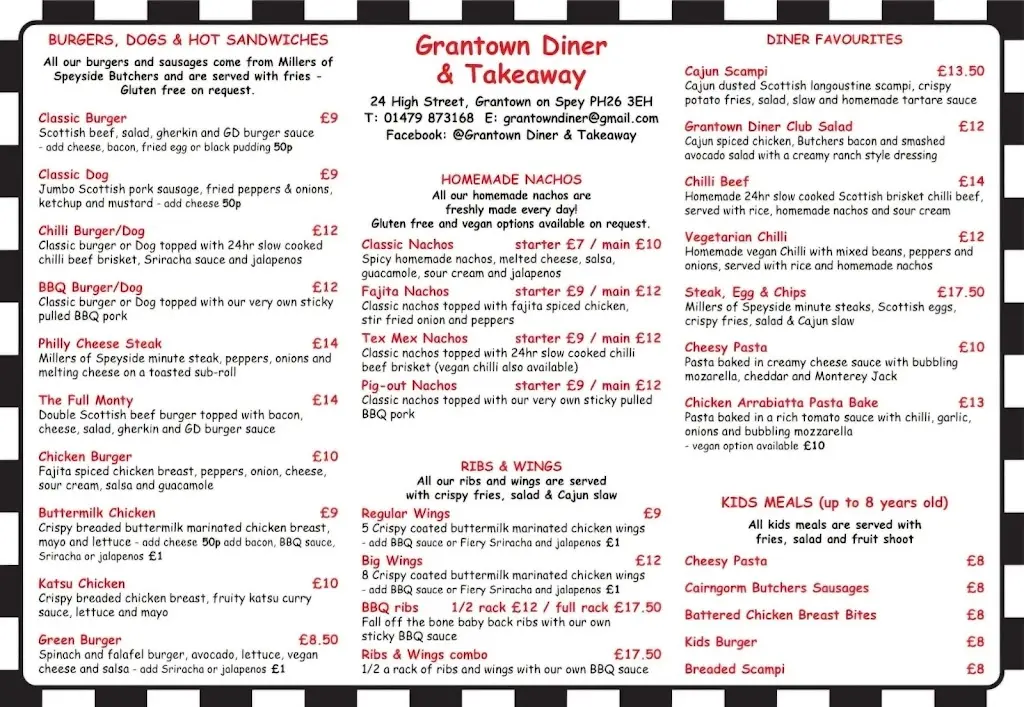 Menu_Grantown Diner & Takeaway_Grantown on Spey_image_1
