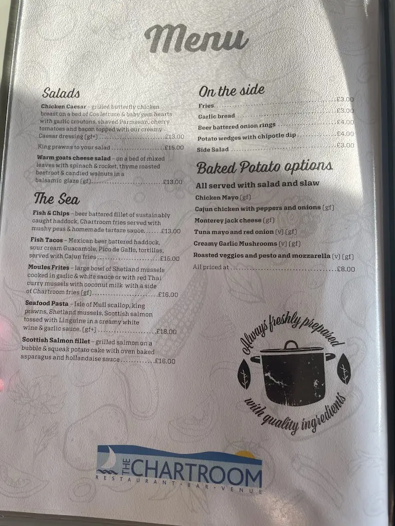 Menu_Buckley’s At The Chartroom_Inverkip_image_3