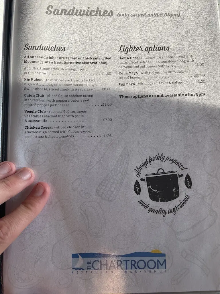 Menu_Buckley’s At The Chartroom_Inverkip_image_4