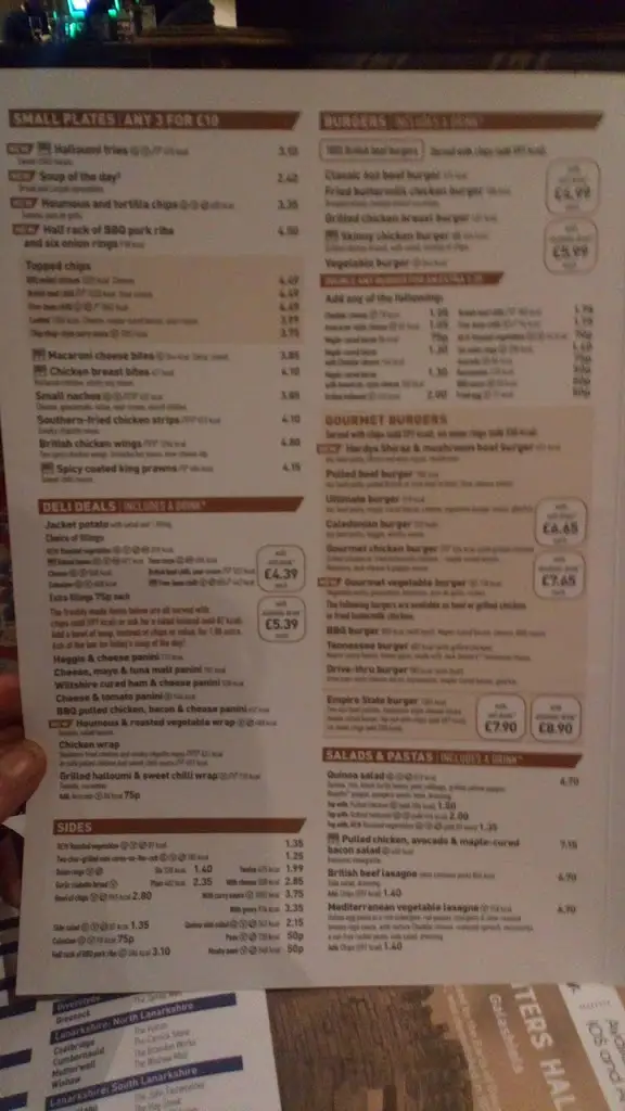 Menu_Hunters Hall - JD Wetherspoon_Galashiels_image_3