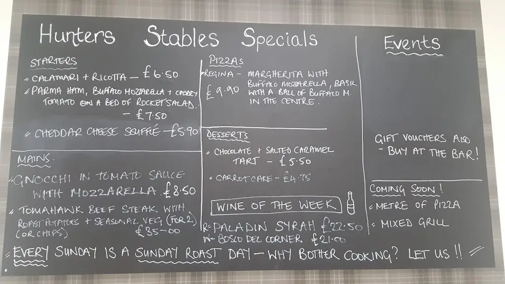 Menu_Hunters Stables Bar & Bistro_Galashiels_image_2