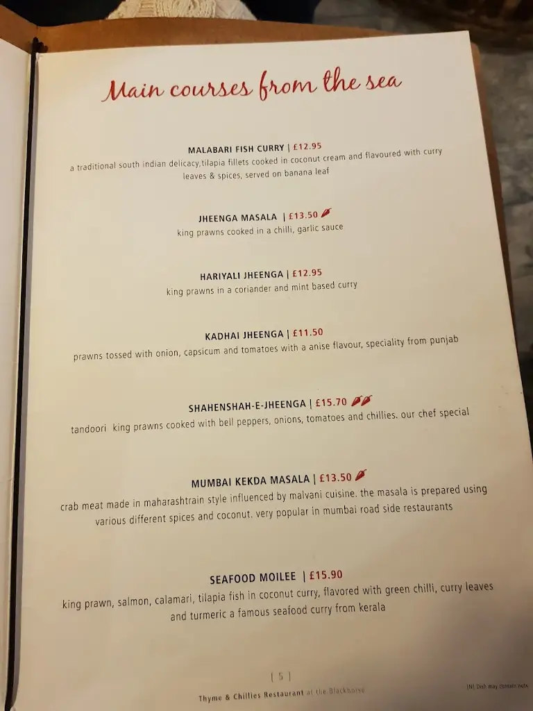 Menu_Thyme & Chillies Birdham_Birdham_image_4