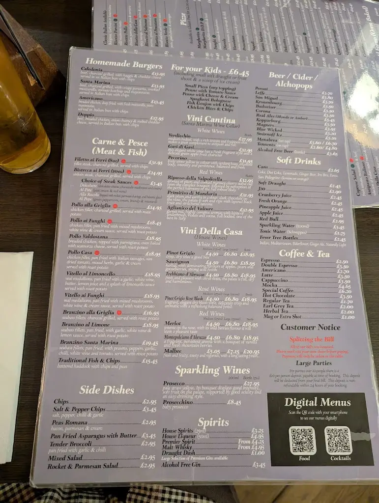 Menu_Santa Marina Restaurant & Bar_Hawick_image_1