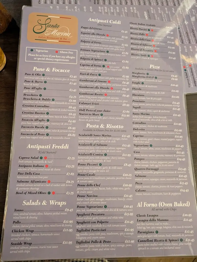 Menu_Santa Marina Restaurant & Bar_Hawick_image_4