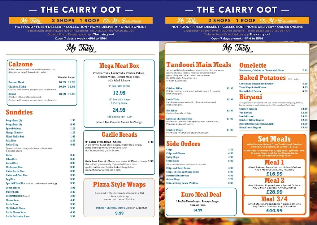 Menu_The Cairry Oot_Hawick_image_3