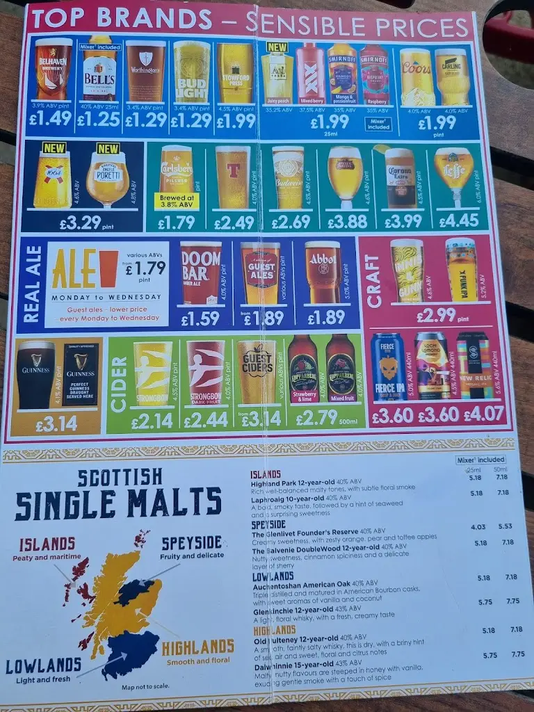 Menu_The Bourtree - JD Wetherspoon_Hawick_image_1