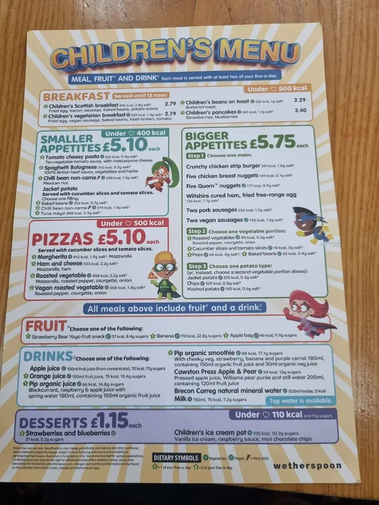 Menu_The Bourtree - JD Wetherspoon_Hawick_image_2