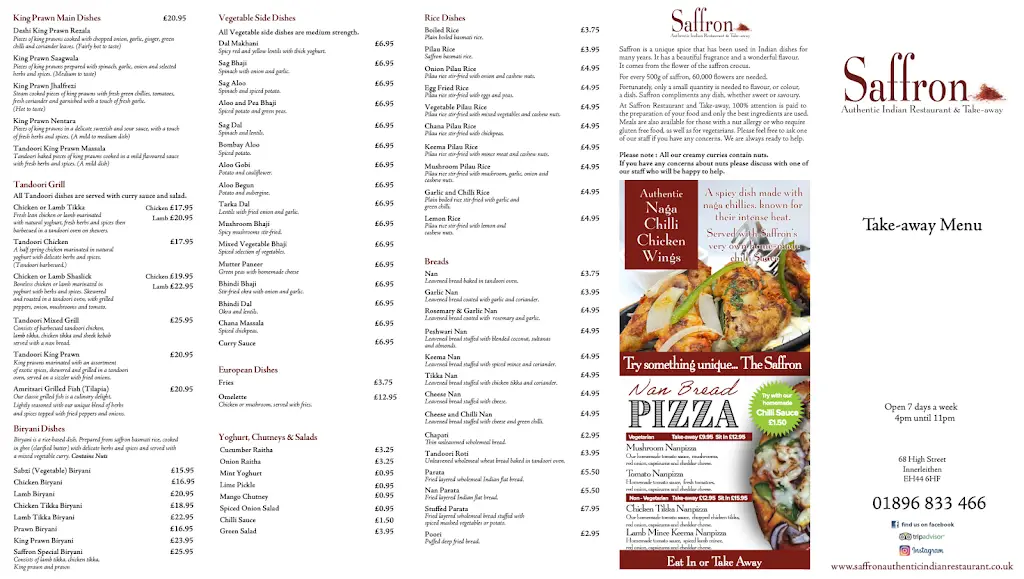Menu_Saffron - Innerleithen _Innerleithen_image_1