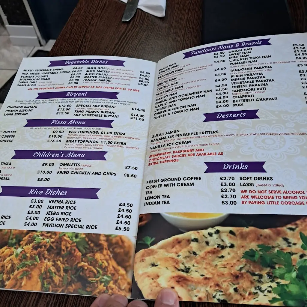 Menu_India Pavilion_Isle of Bute_image_1